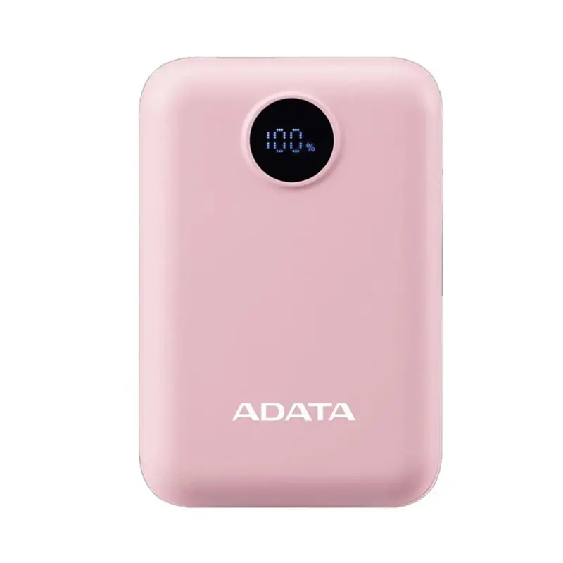 پاوربانک ای دیتا مدل C100 Digital Display pink